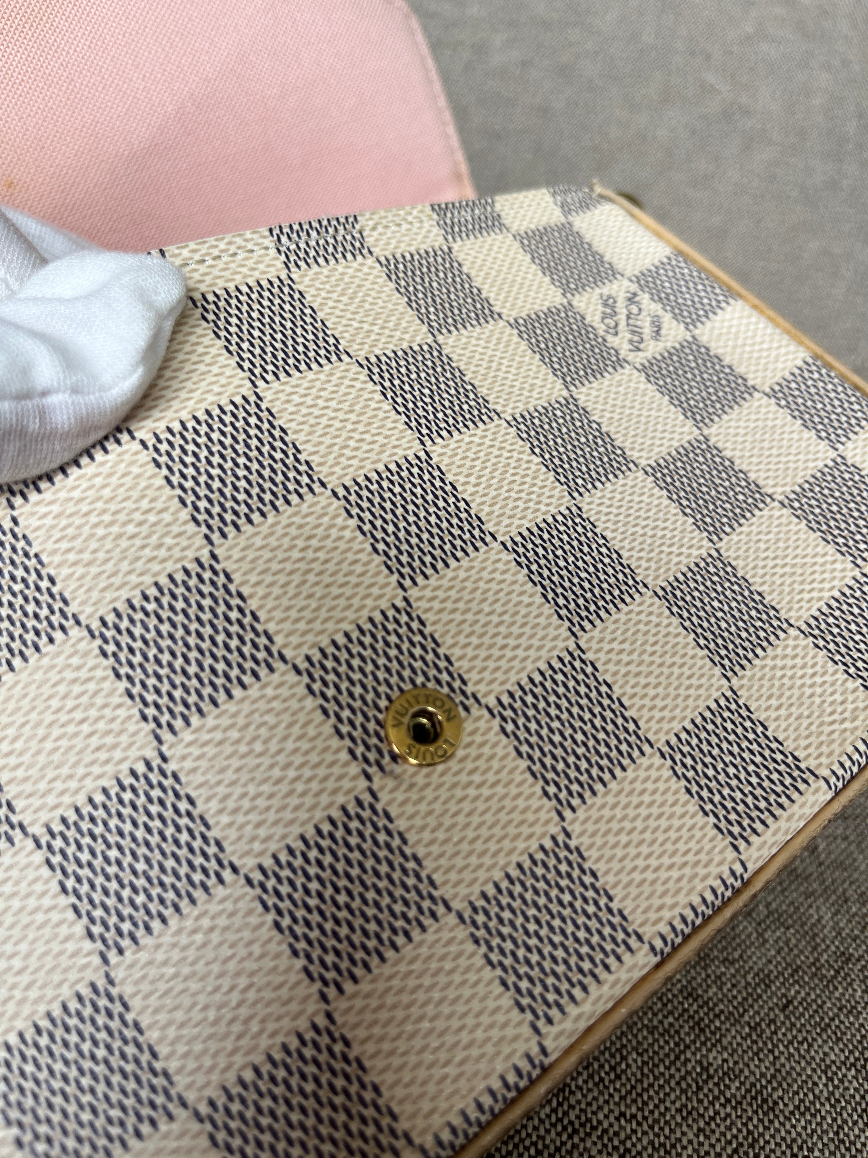 Louis Vuitton Felicie Pochette Damier Azur Coated Canvas