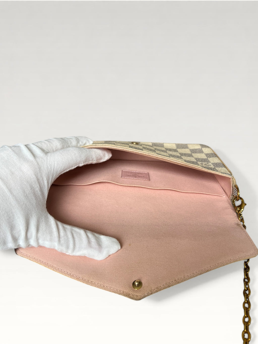 Louis Vuitton Felicie Pochette Damier Azur Coated Canvas