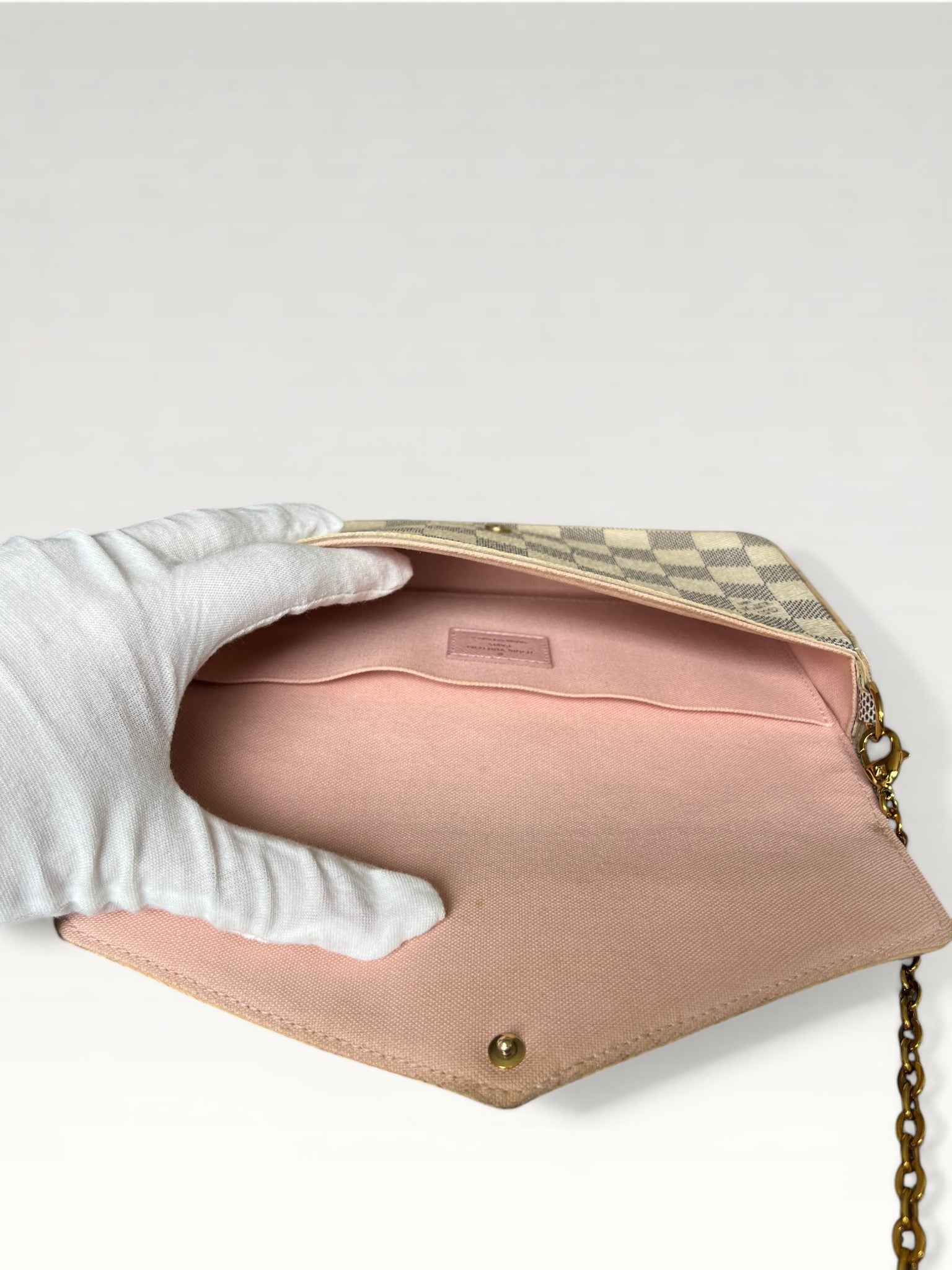 Louis Vuitton Felicie Pochette Damier Azur Coated Canvas