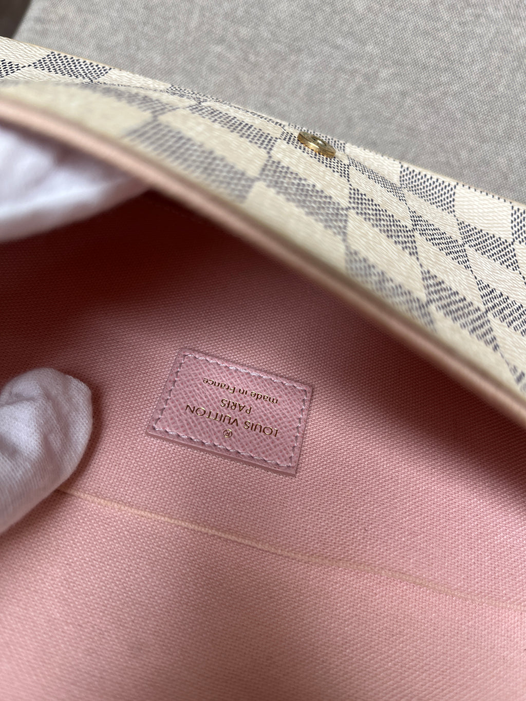 Louis Vuitton Felicie Pochette Damier Azur Coated Canvas