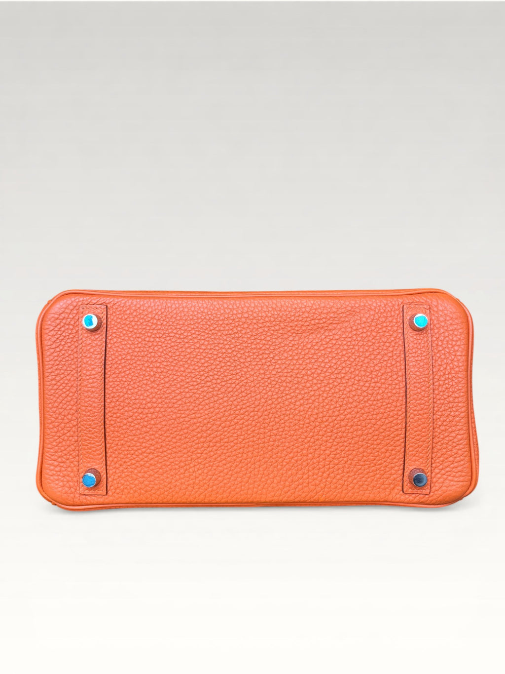 2007 Hermès Birkin 30 Clemence Orange H Palladium Hardware