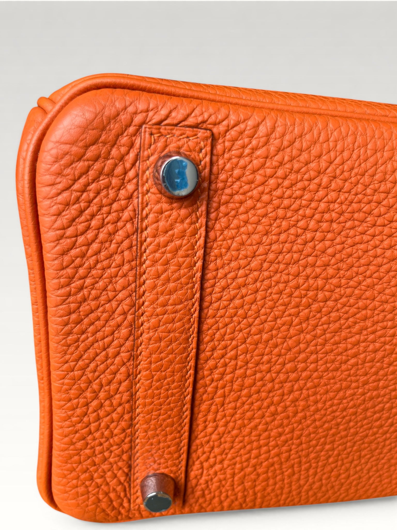 2007 Hermès Birkin 30 Clemence Orange H Palladium Hardware