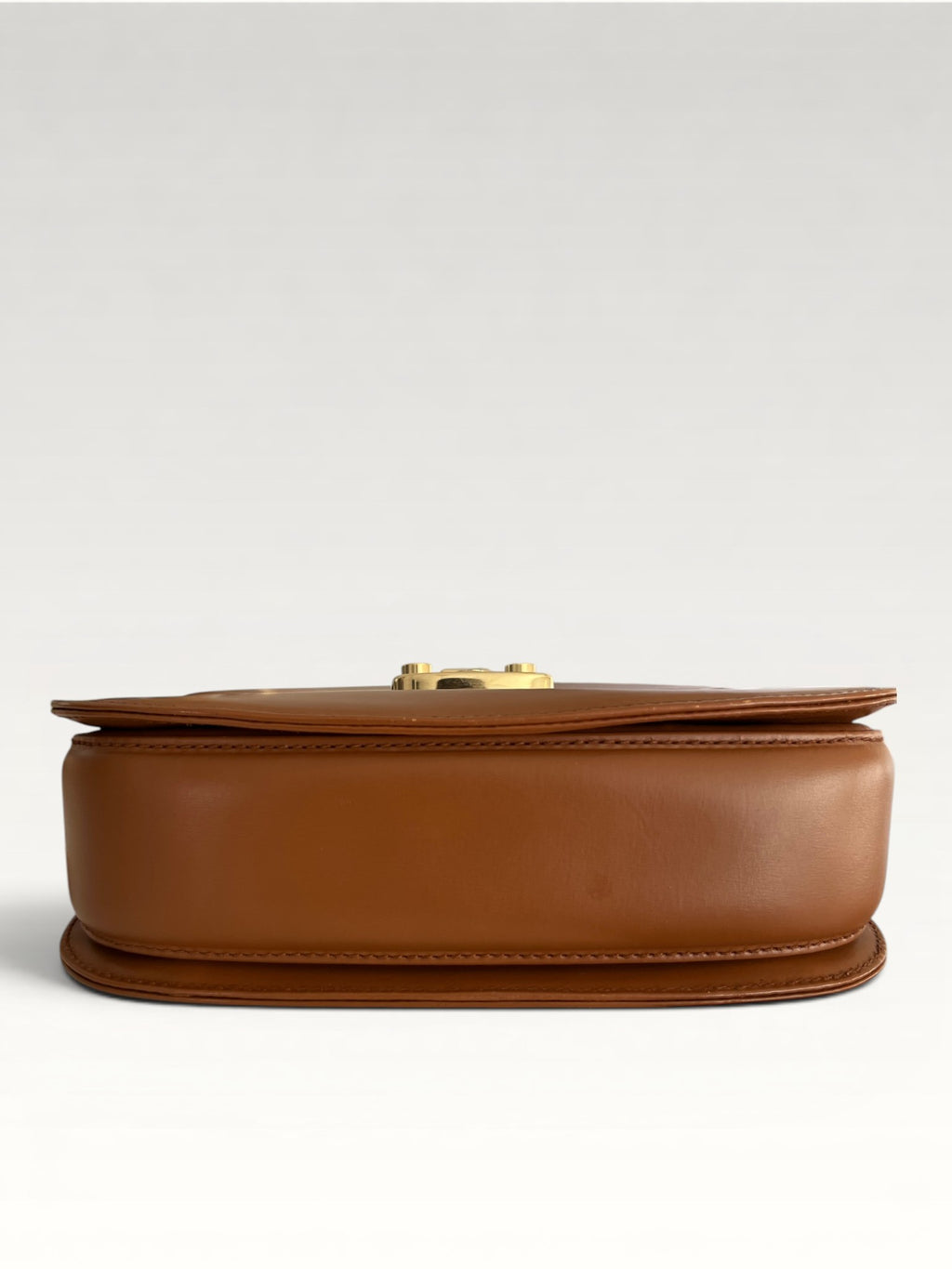 Gucci Vintage Smooth Calfskin Lady Lock Satchel Brown