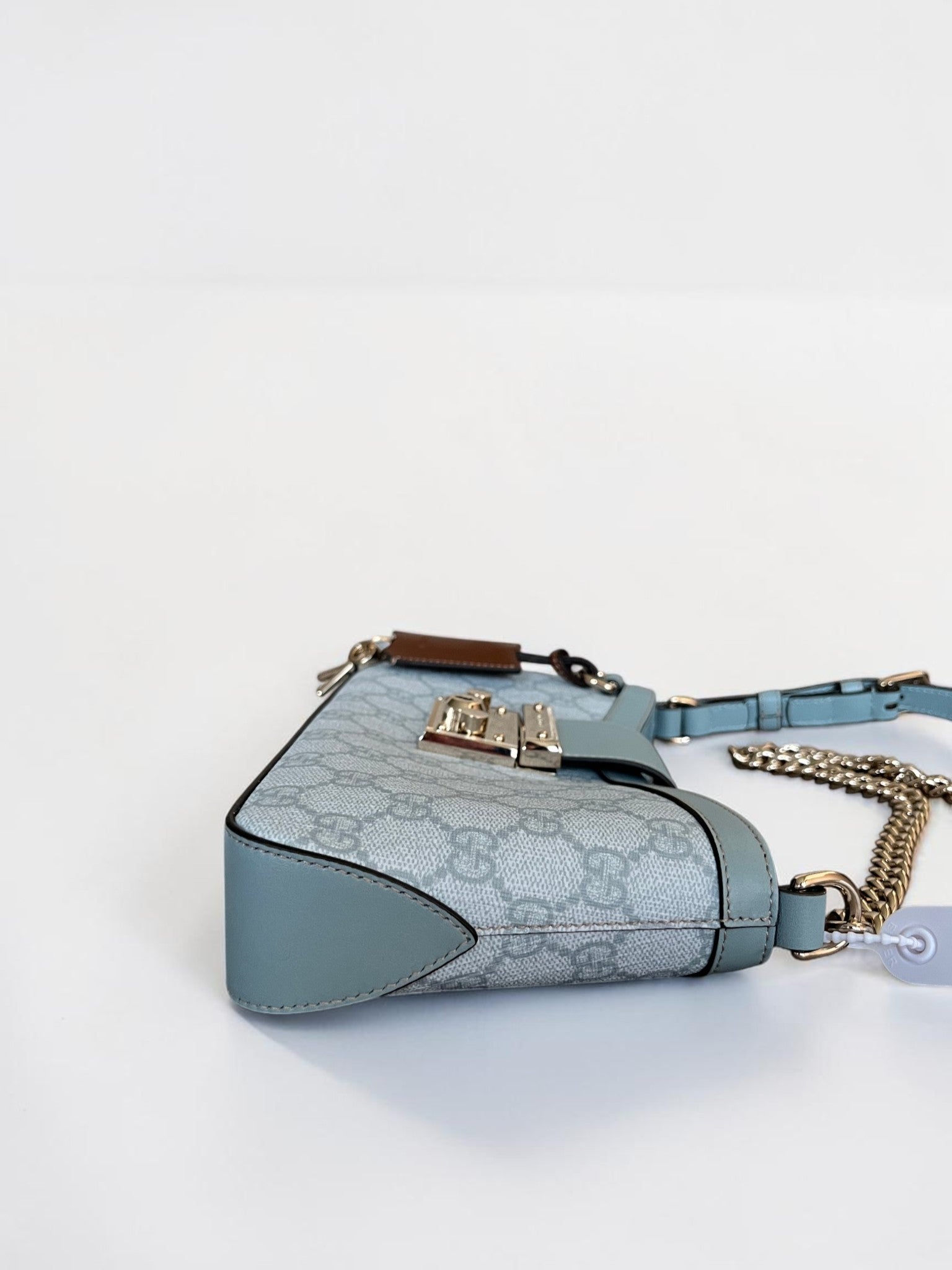 Gucci Small Padlock Shoulder Bag GG Supreme Blue