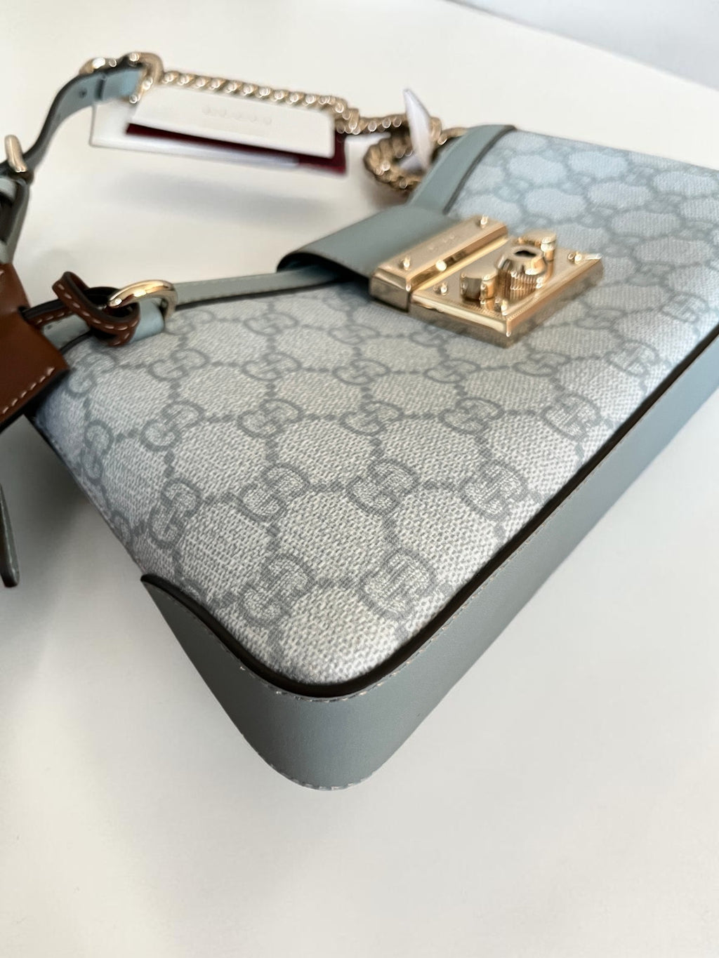 Gucci Small Padlock Shoulder Bag GG Supreme Blue