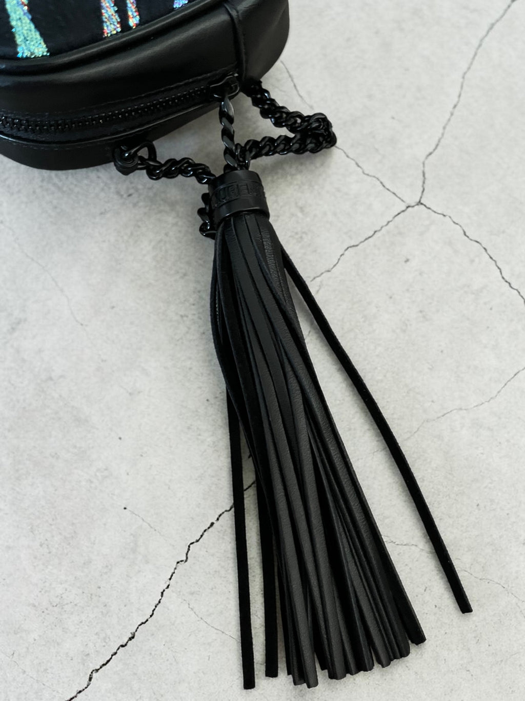 Saint Laurent Canvas And Leather Metallic Tiger Print Lou Camera Bag