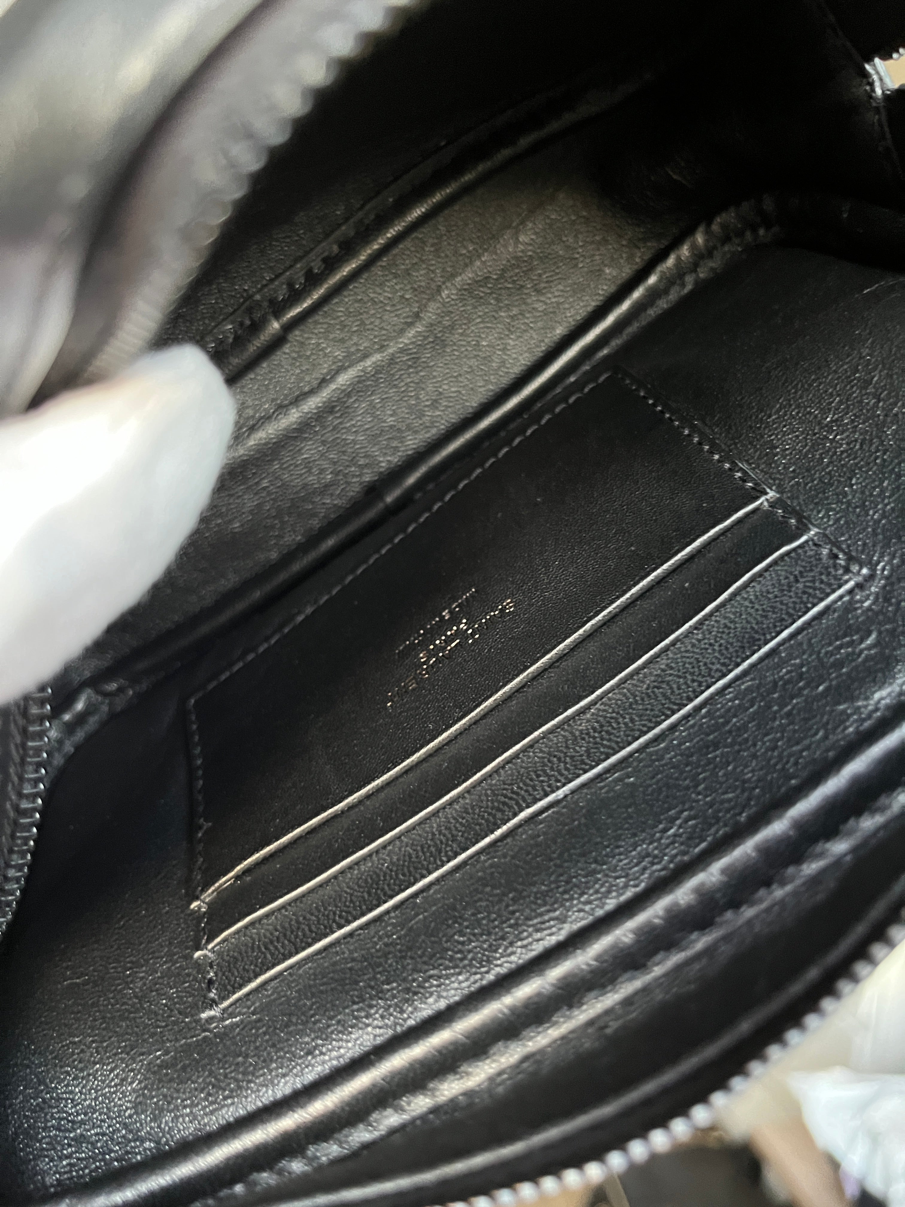 Saint Laurent Canvas And Leather Metallic Tiger Print Lou Camera Bag