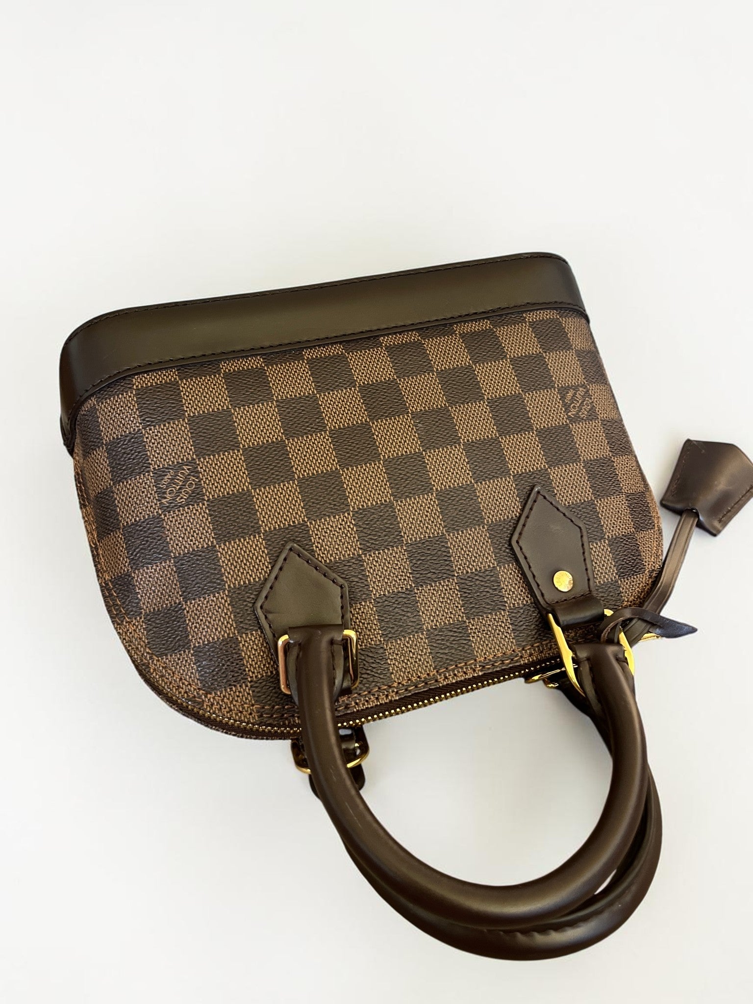 2018 Louis Vuitton Alma BB Damier Ebene Coated Canvas