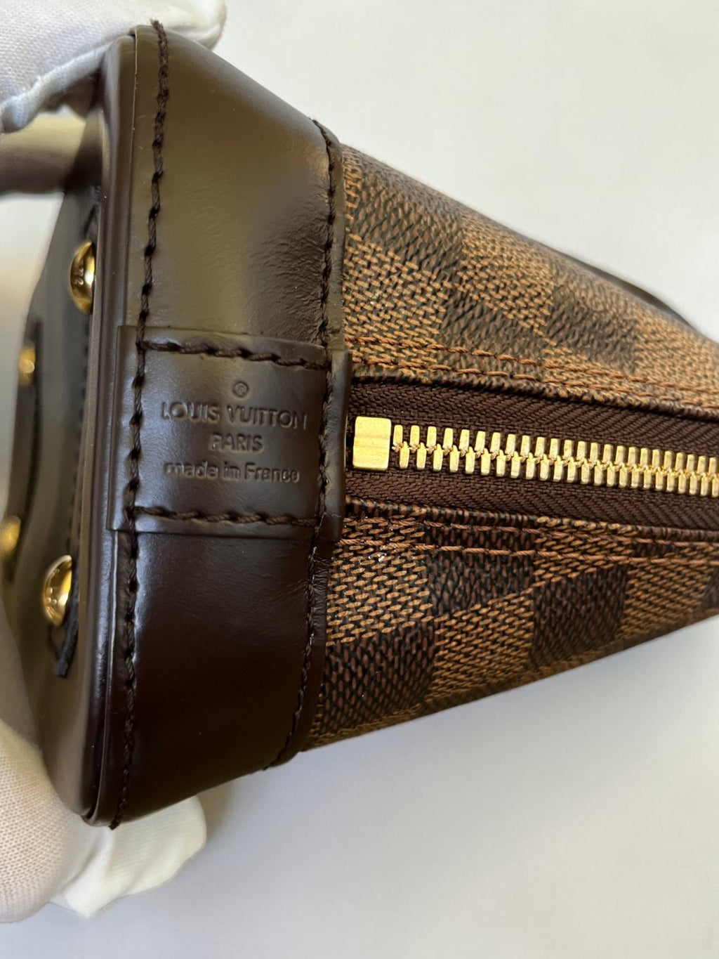 2018 Louis Vuitton Alma BB Damier Ebene Coated Canvas