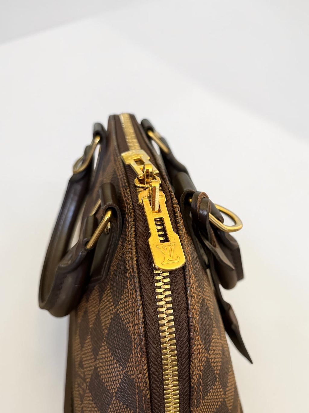 2018 Louis Vuitton Alma BB Damier Ebene Coated Canvas