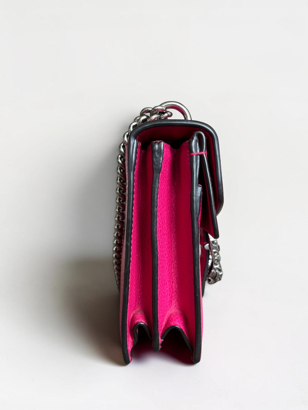 Gucci Dionysus Medium Pink Pebbled Leather Crystal Embelished