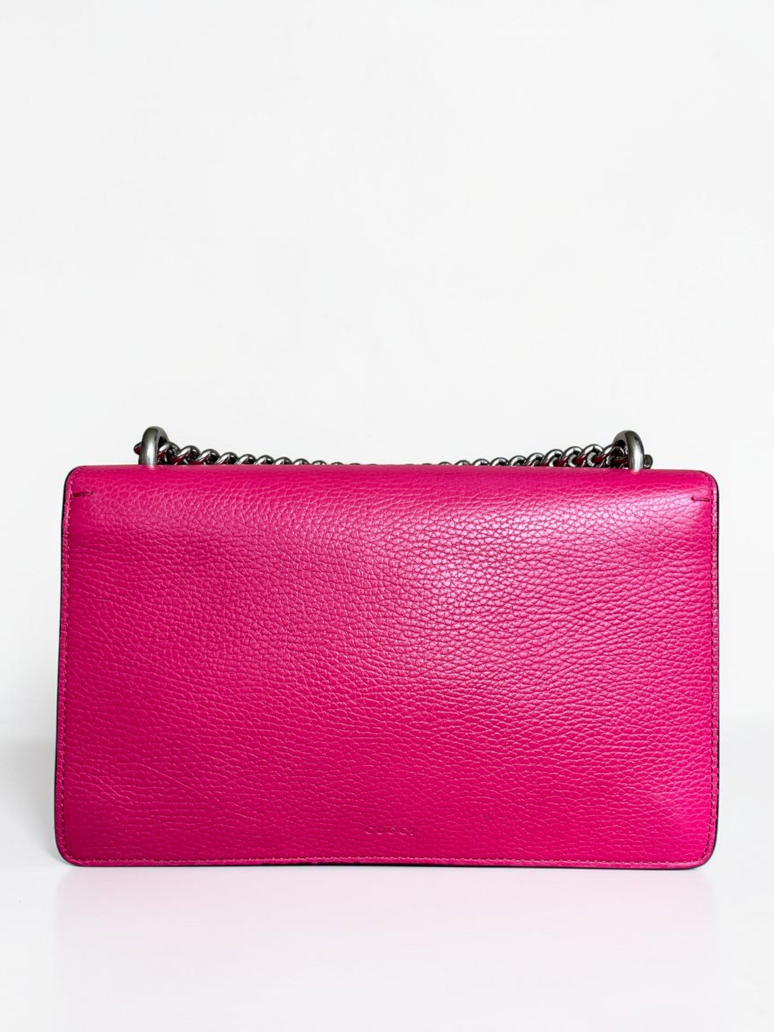 Gucci Dionysus Medium Pink Pebbled Leather Crystal Embelished
