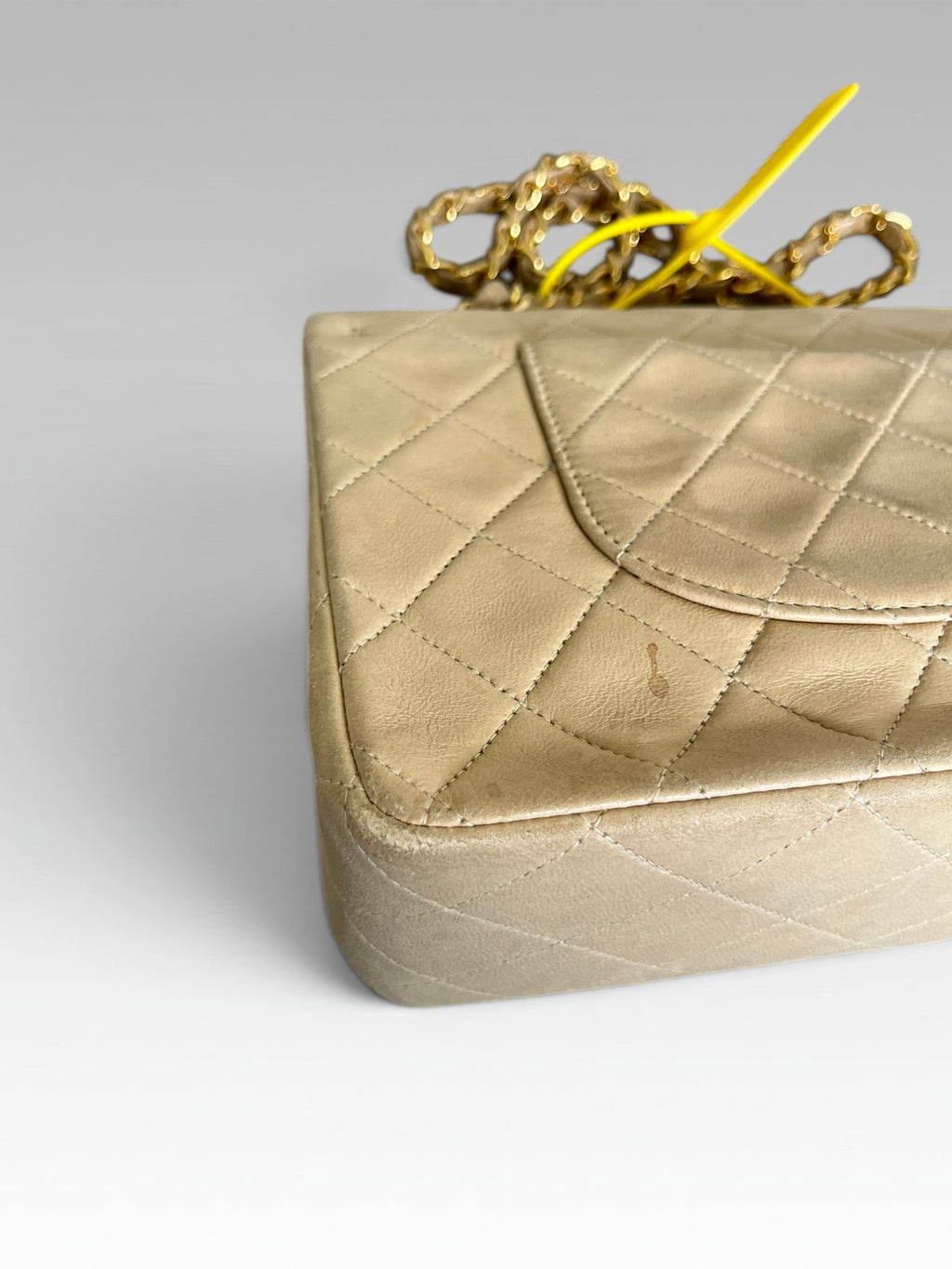 1991-1994 Chanel Medium Classic Flap Lambskin Beige