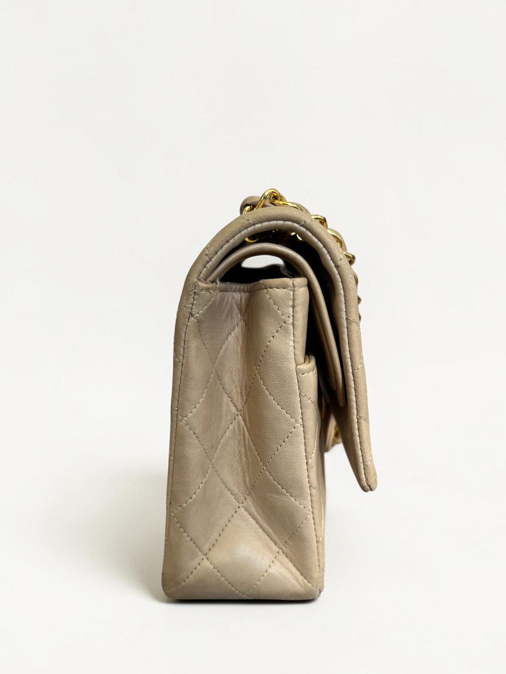1991-1994 Chanel Medium Classic Flap Lambskin Beige