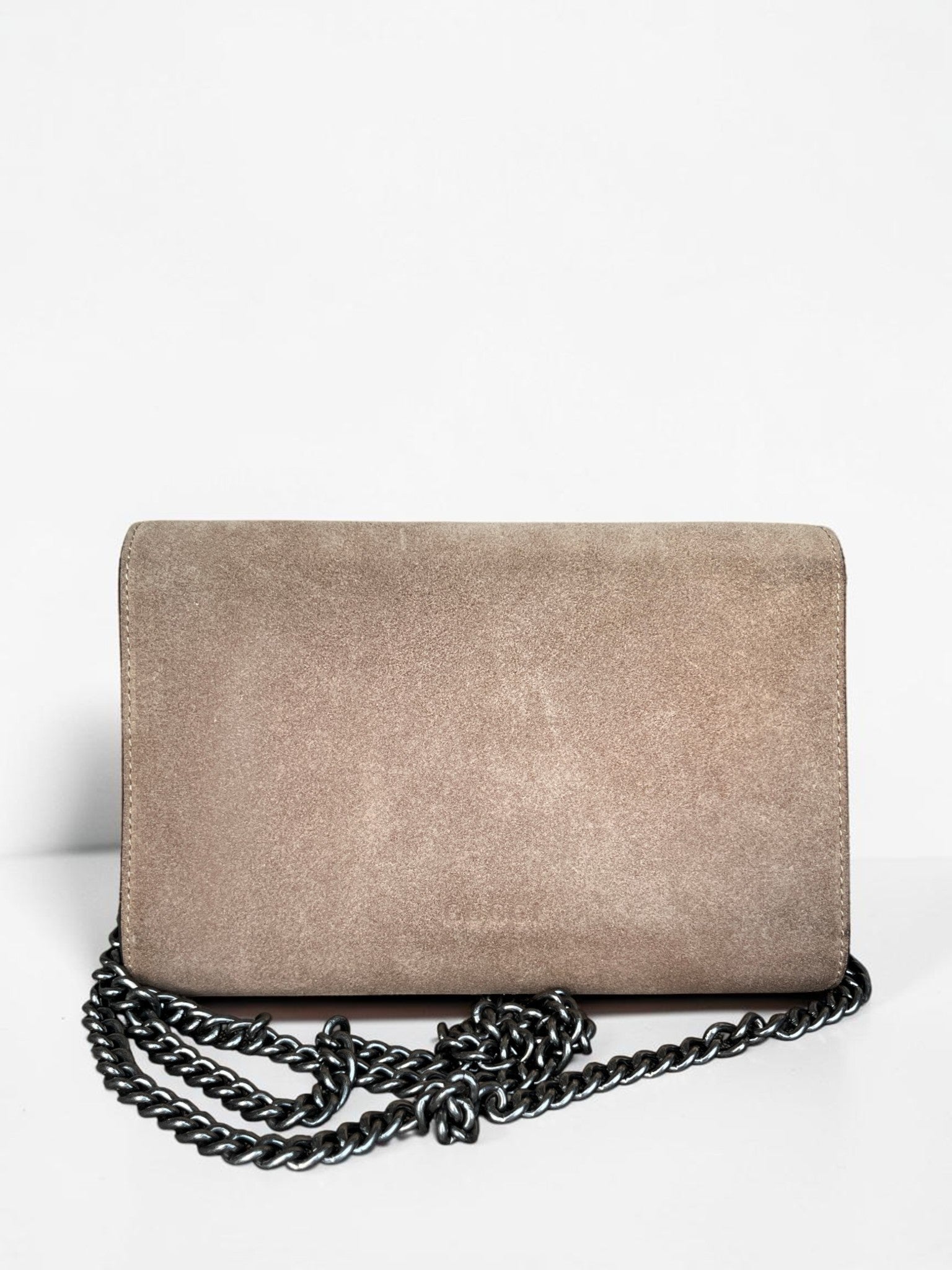 Gucci Dionysus Suede Wallet On Chain Brown
