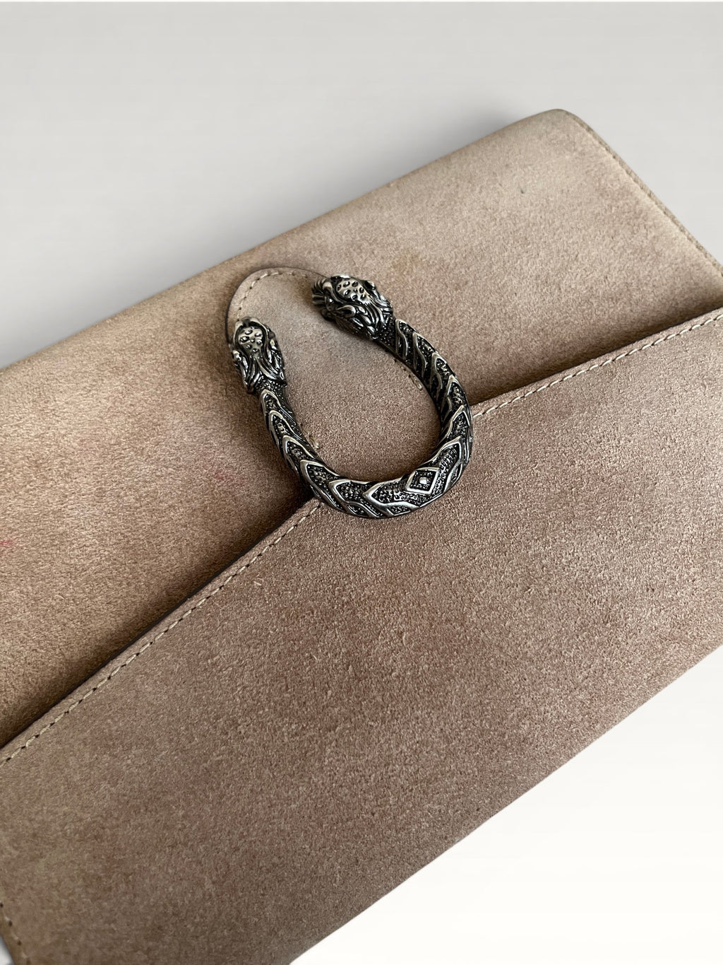 Gucci Dionysus Suede Wallet On Chain Brown