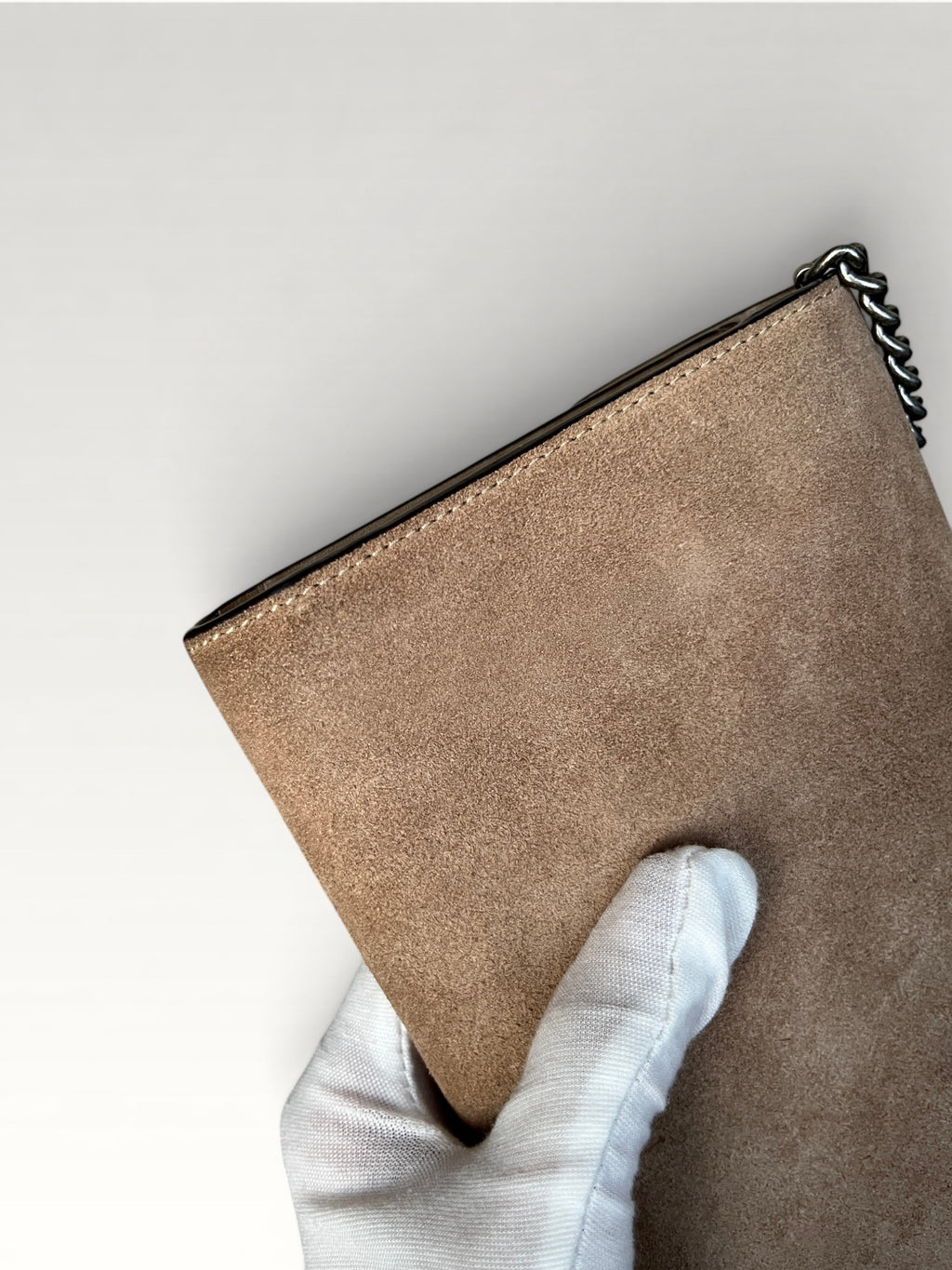 Gucci Dionysus Suede Wallet On Chain Brown