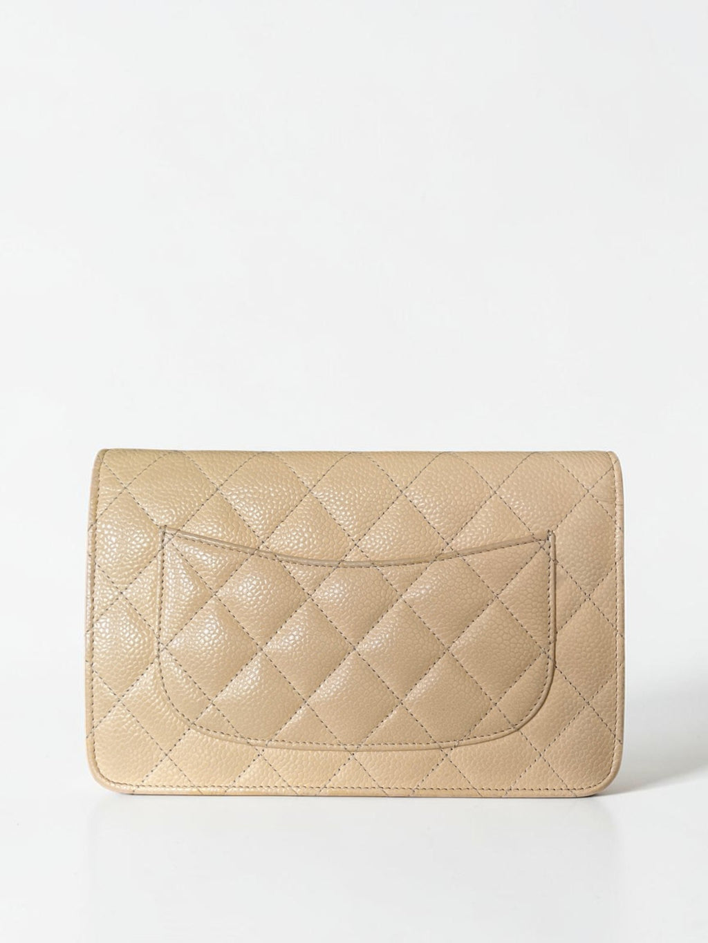 2013-2014 Chanel Wallet On Chain Beige Caviar