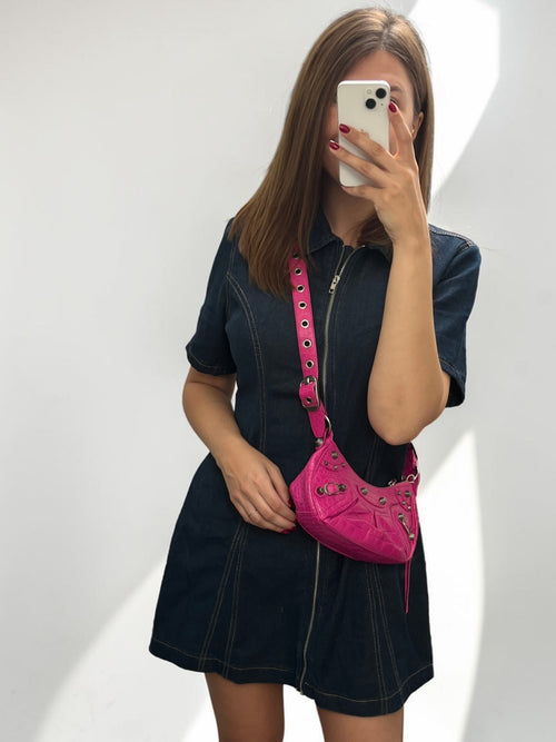 Balenciaga Le Cagole S Neon Pink Leather