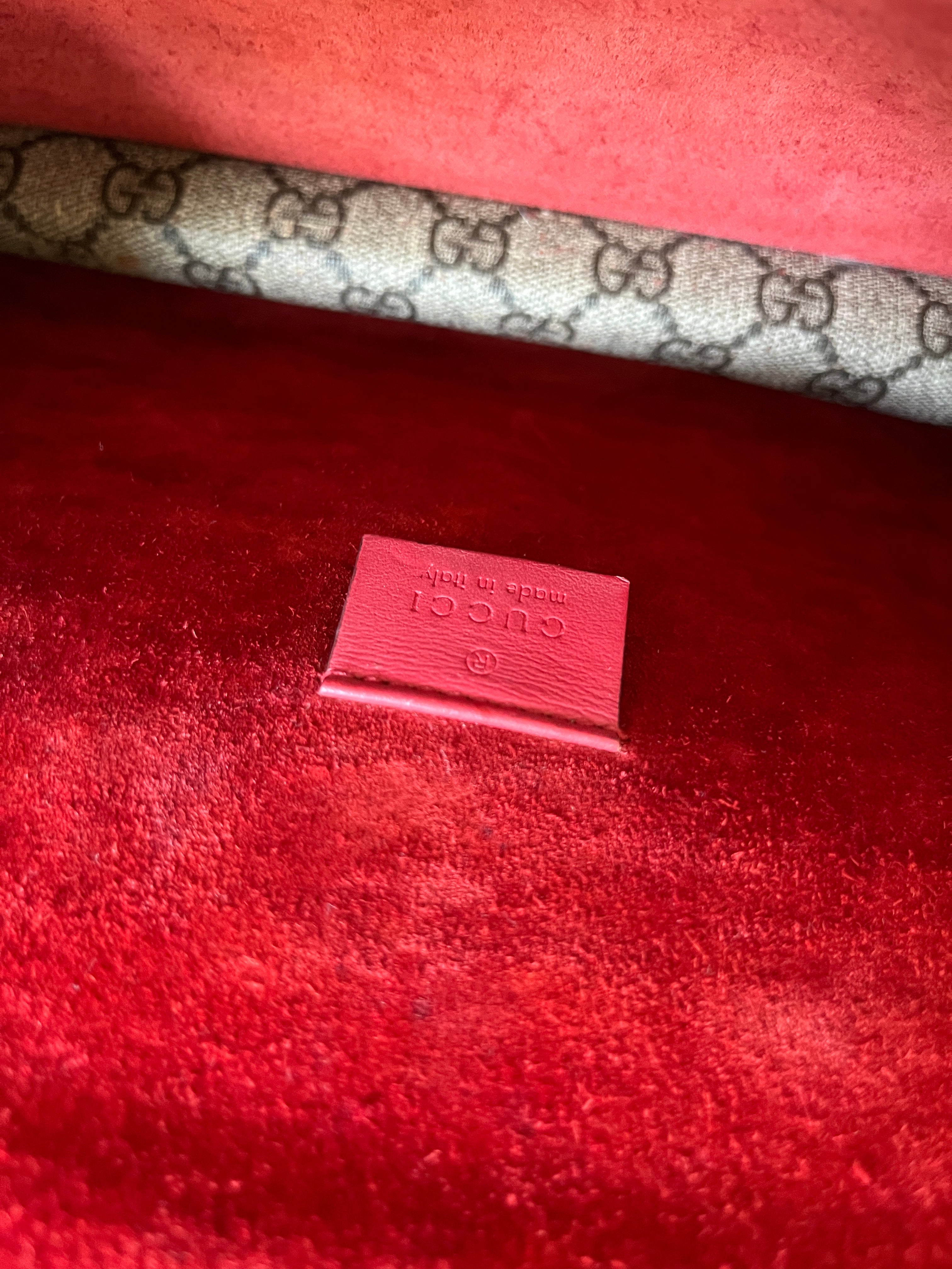 Gucci Dionysus Medium GG Supreme Red Suede