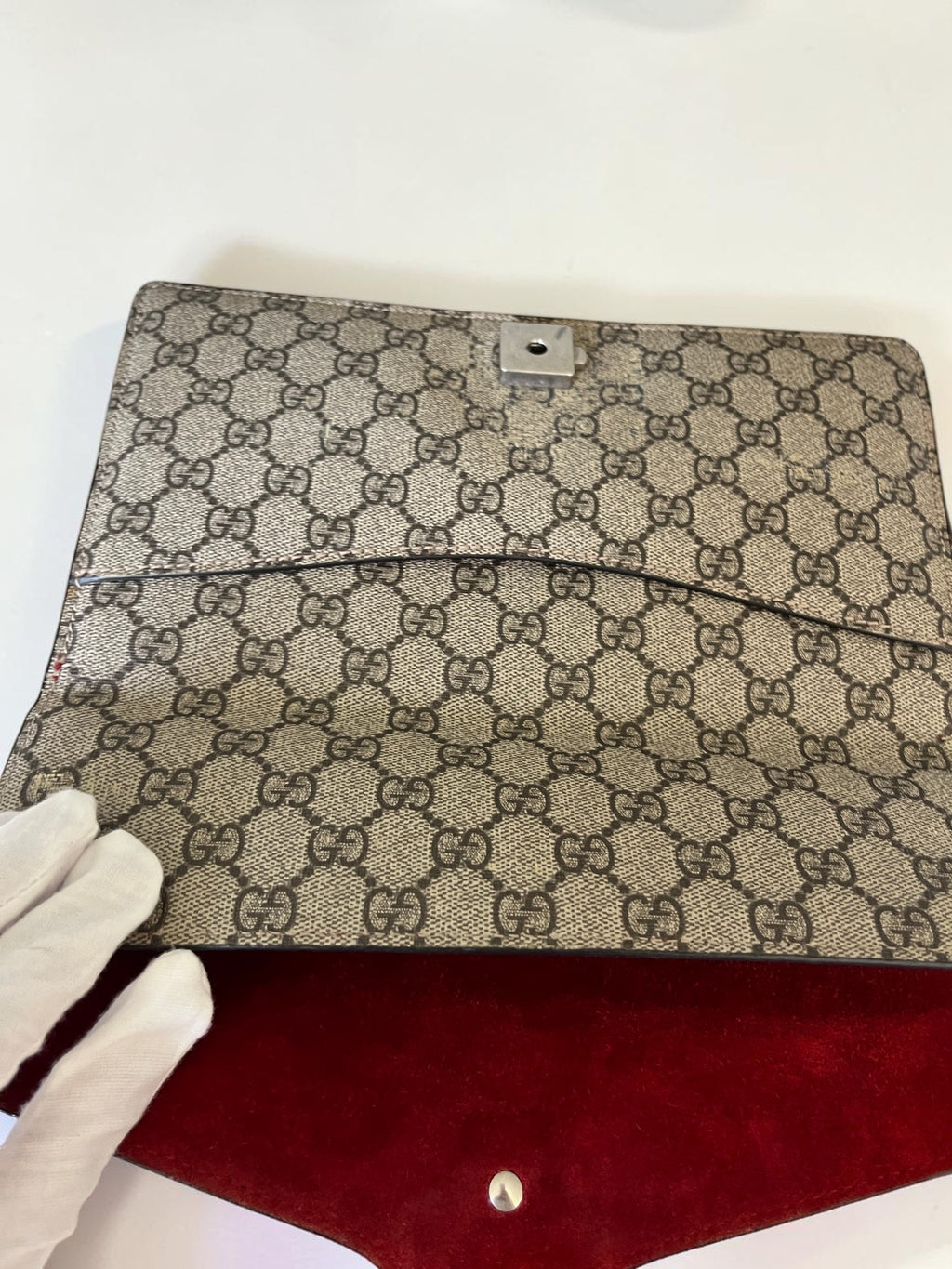 Gucci Dionysus Medium GG Supreme Red Suede