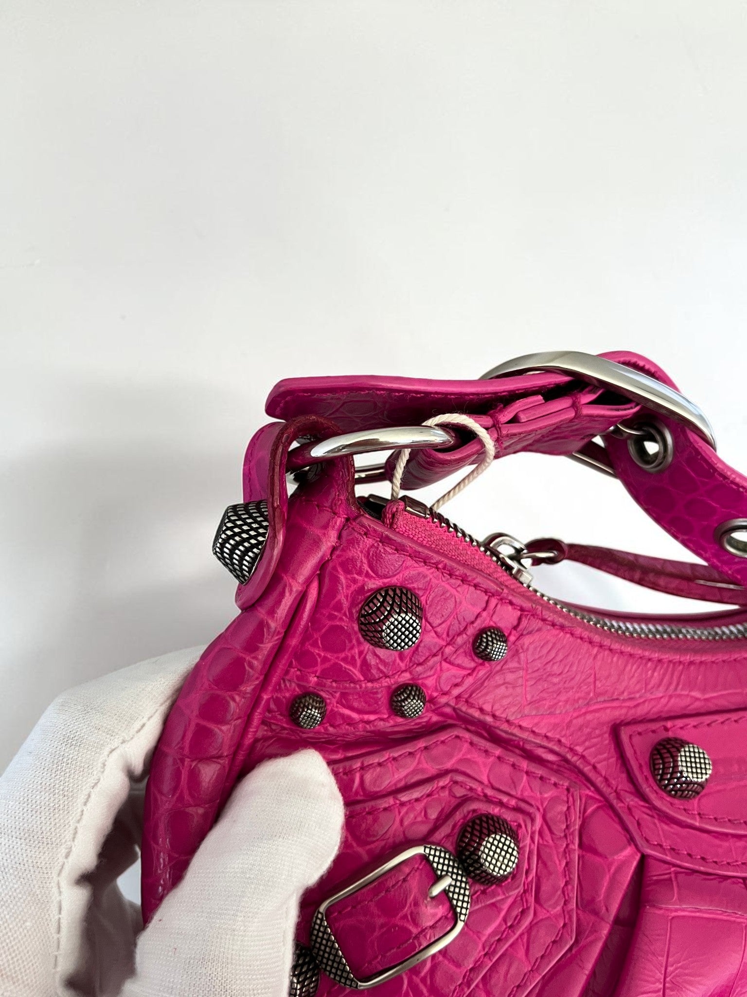 Balenciaga Le Cagole S Neon Pink Leather