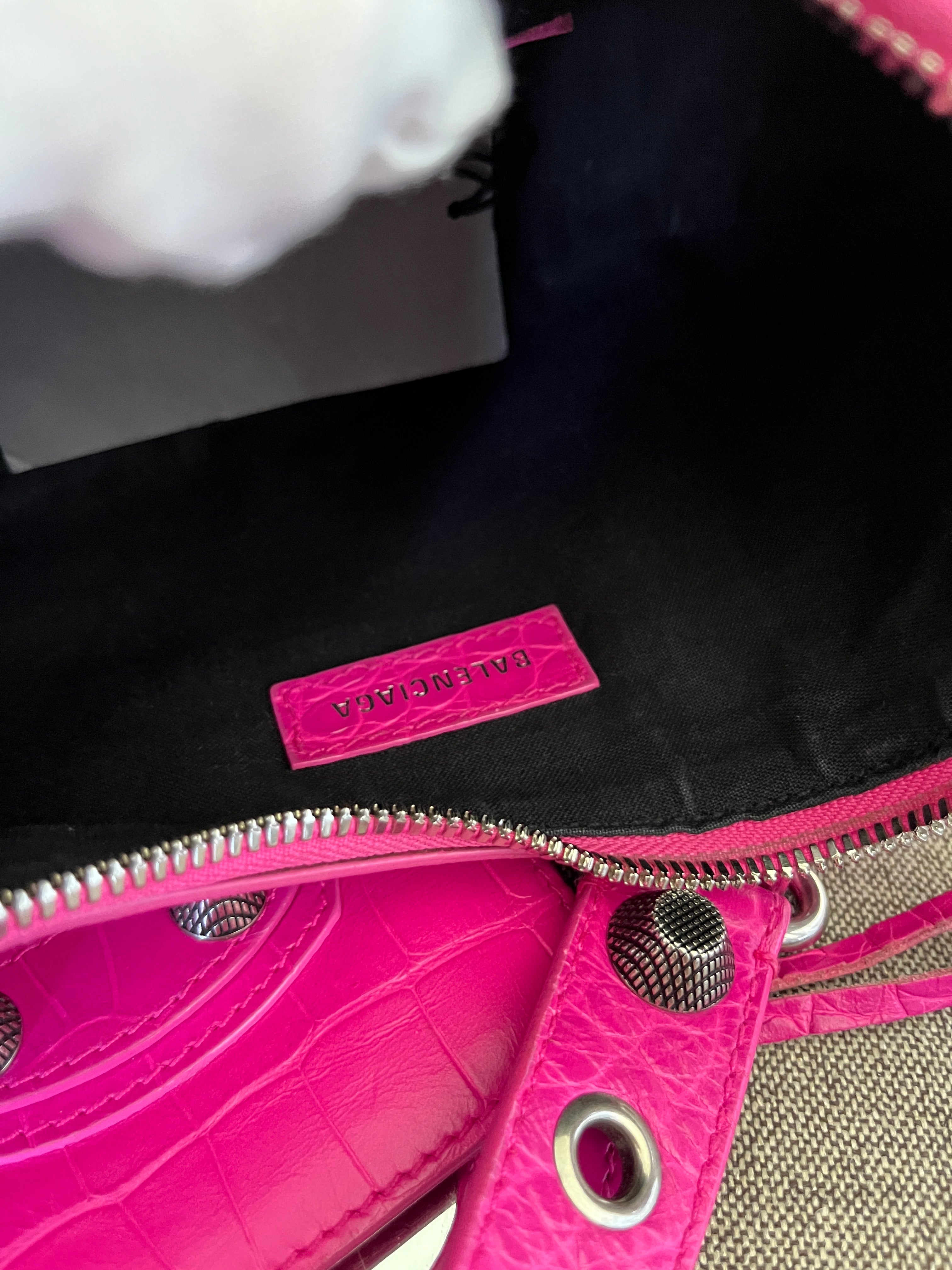 Balenciaga Le Cagole S Neon Pink Leather