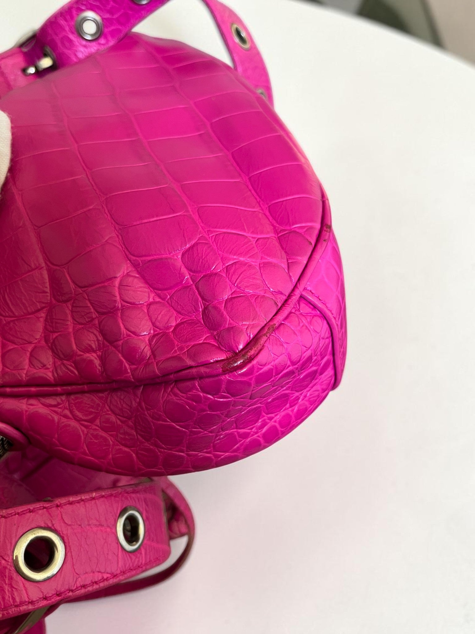 Balenciaga Le Cagole S Neon Pink Leather
