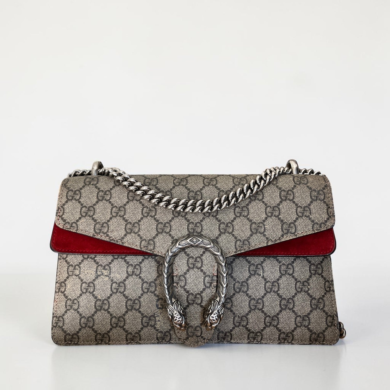 Gucci Dionysus Medium GG Supreme Red Suede