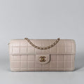 2002-2003 Chanel East-West Chocolate Bar Bag Lambskin
