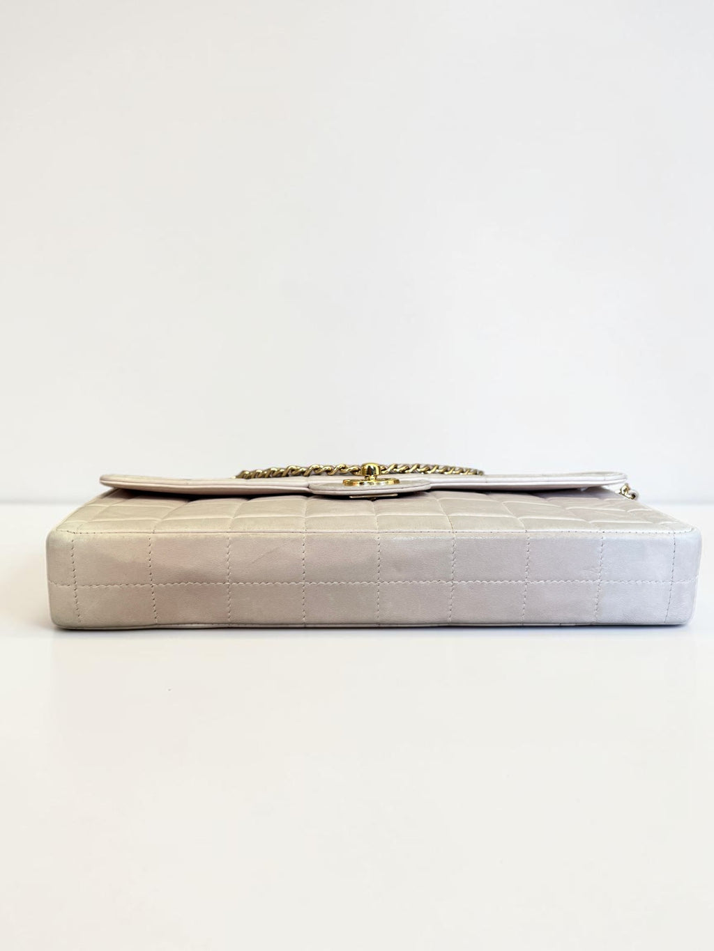 2002-2003 Chanel East-West Chocolate Bar Bag Lambskin