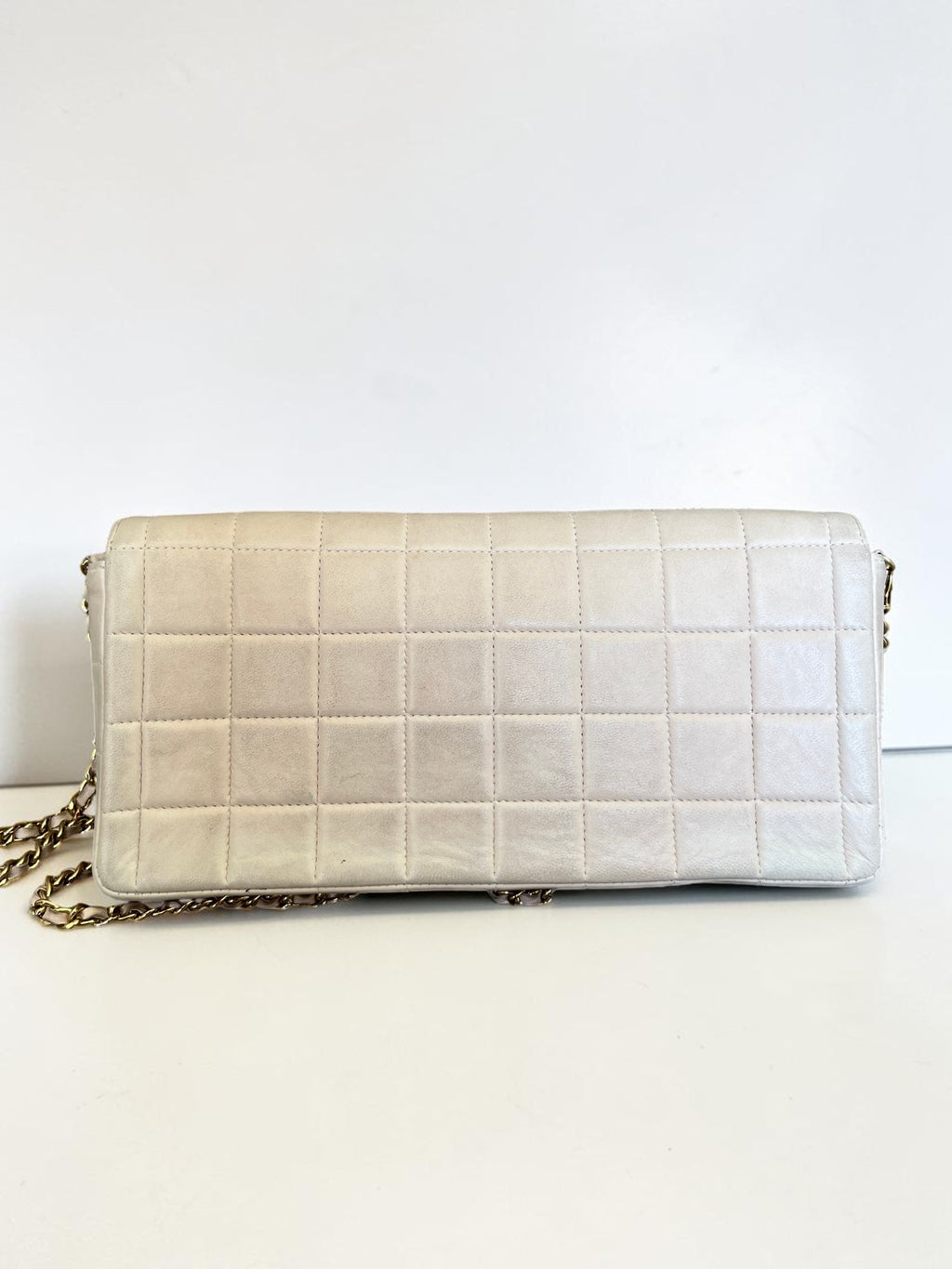 2002-2003 Chanel East-West Chocolate Bar Bag Lambskin