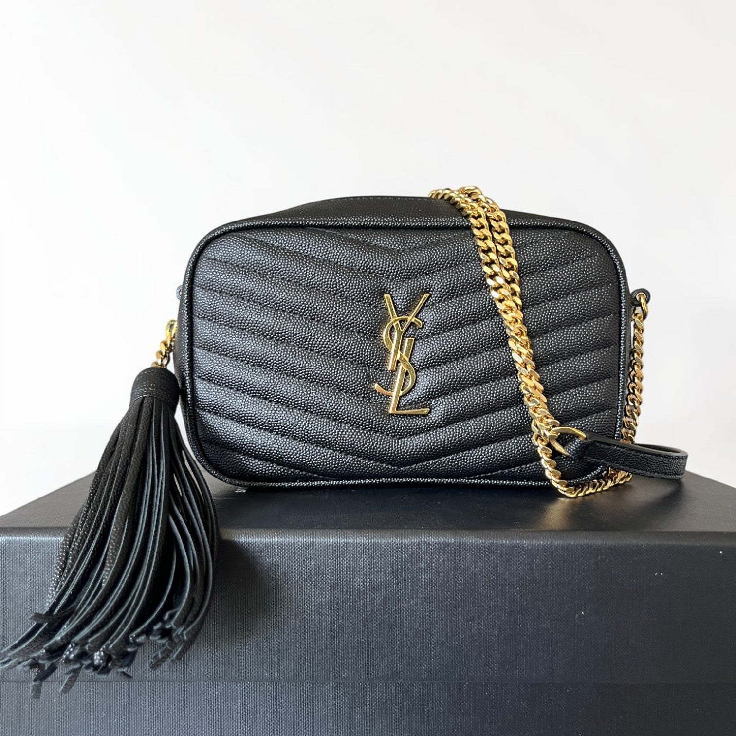 Saint Laurent Lou Mini Camera Bag Black