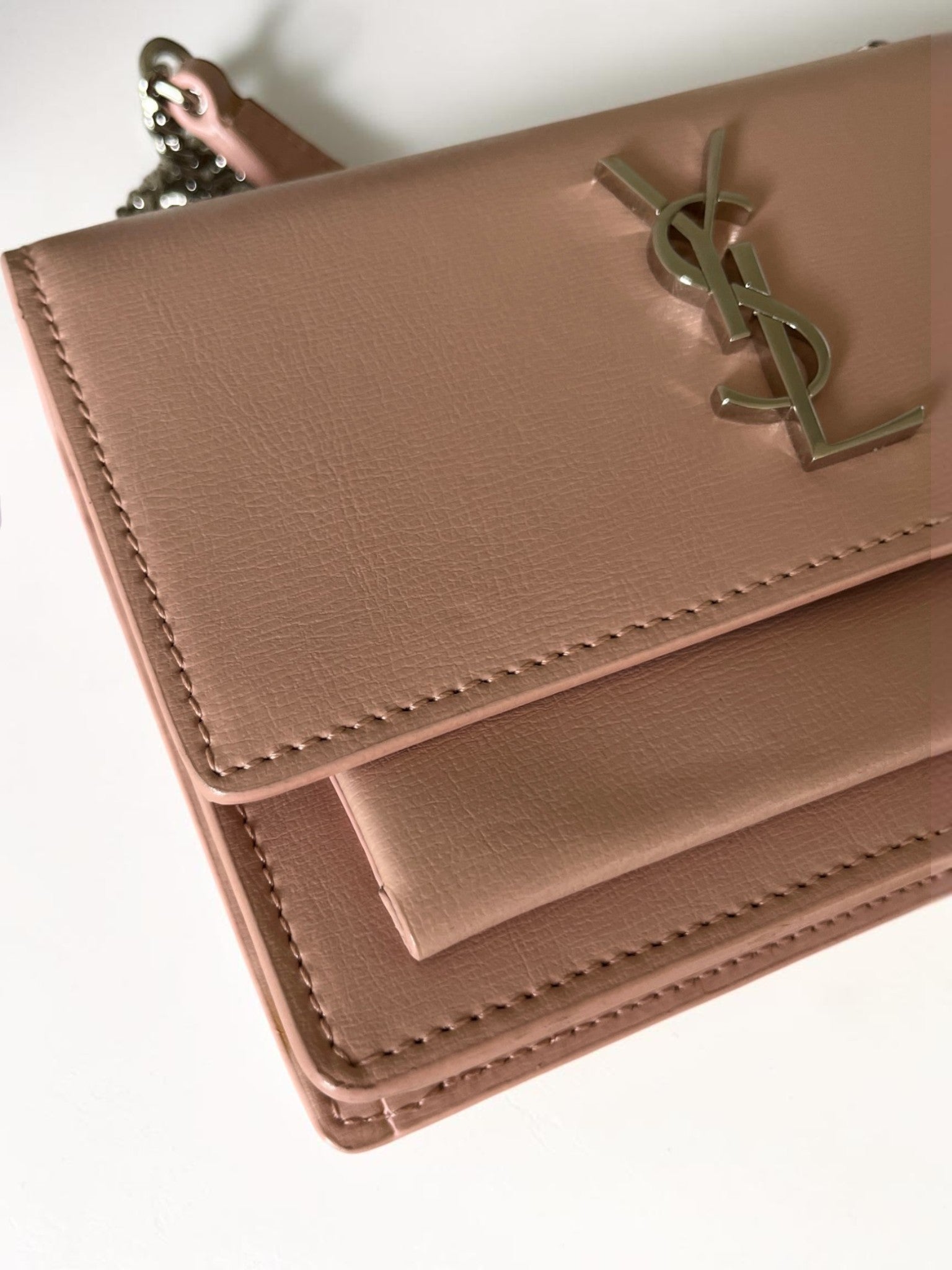 Saint Laurent Mini Sunset Bag Powder Pink