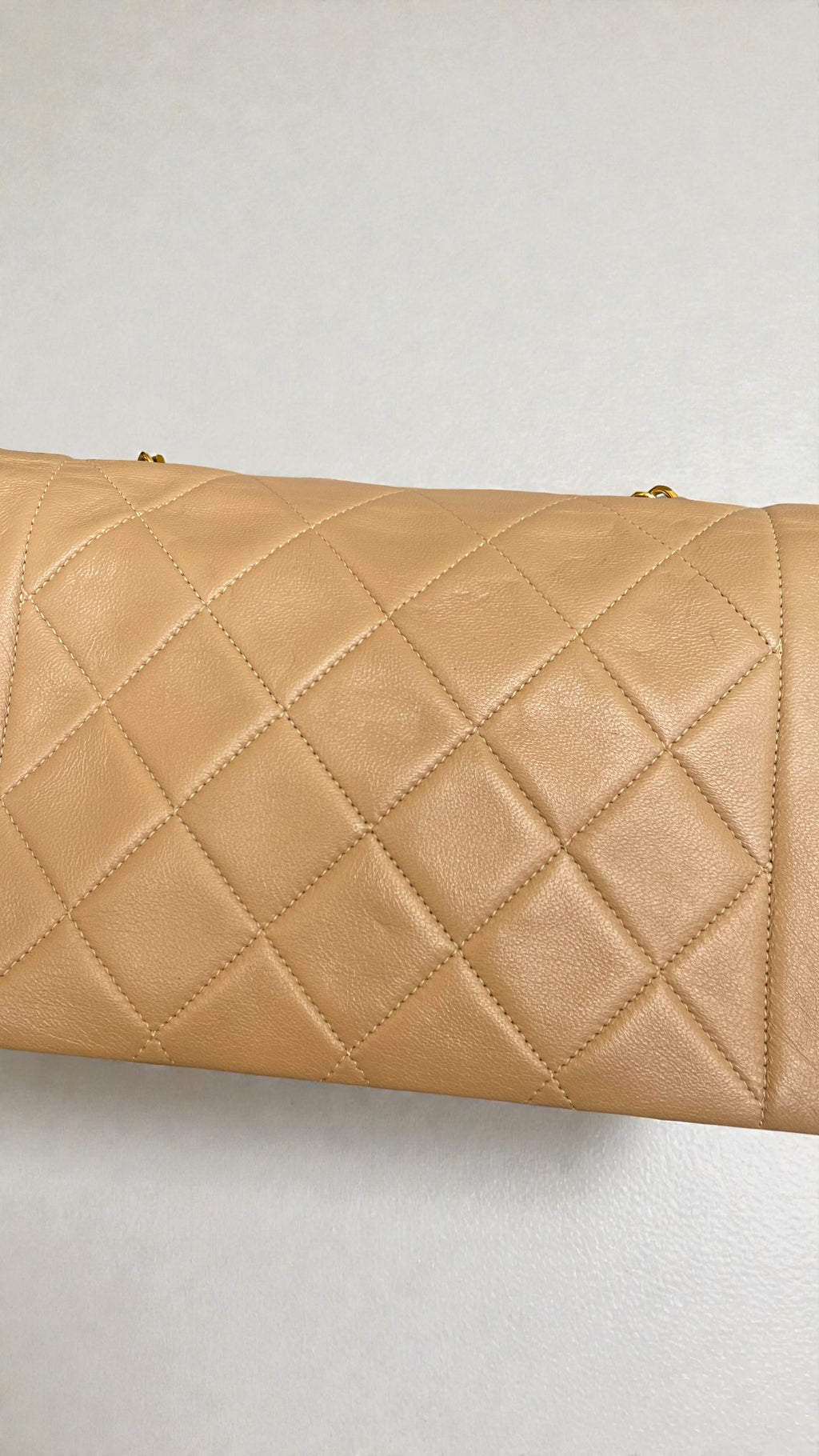 1989-1991 Chanel Vintage Matelassé Lambskin Quilted Flap Bag 24K Gold Hardware