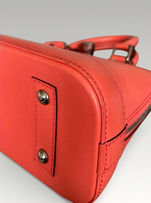 2015 Louis Vuitton Alma BB Epi Leather Bag In Coral